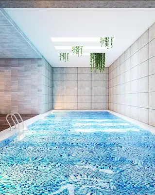 a large swimming pool with a blue flooring at Confortable y moderno apartamento en Lima, cerca al centro de Lima, MIraflores y San IsidroN ISIDRO in Lima