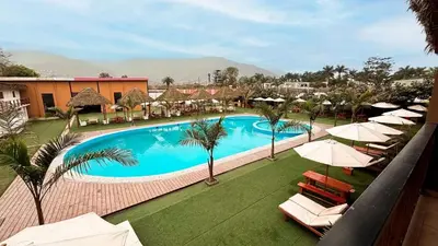 an overhead view of a pool at a resort at Club InkaVida - Pachacamac in Pachacamac