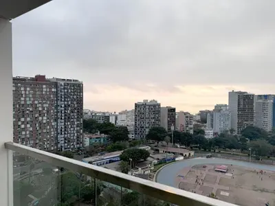 a view of a city with tall buildings at Peruvian Apartments Barranco 1710 in Lima
