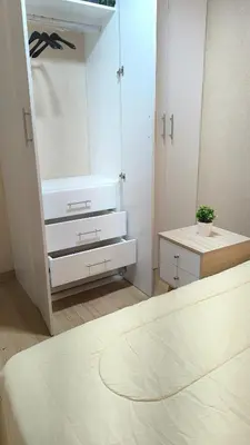 a bedroom with a mirror and a white dresser at Pueblo Libre 501 in Lima
