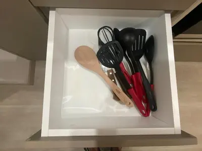 a white box with utensils in it at Modern apartment in Larco 791 in Lima