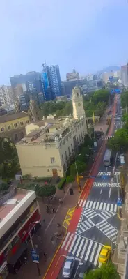 an aerial view of a city street with buildings at Modern y Cozy Apartment Prime Location Fast WiFi in Lima