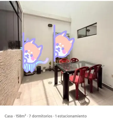 a dining room with a glass table and red chairs at CHANCAY- 1er PISO DEPARTAMENTO in Chancay