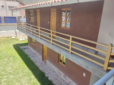 a rendering of a house with a balcony at Wasi Wasi in Urubamba