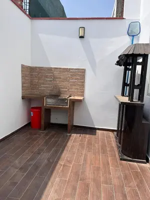 a room with a bench on a wall at Casa de playa con Piscina I-101 in Punta Negra