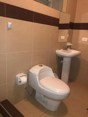 a bathroom with a toilet and a sink at Illariy Hotel in Huancavelica
