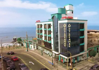 a rendering of a hotel with a parking lot at Golden Mar Hotel in Lima