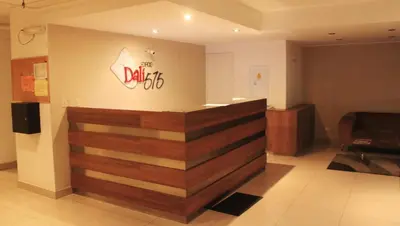 a bar in a room with a sign on the wall at Departamento Lima in Lima
