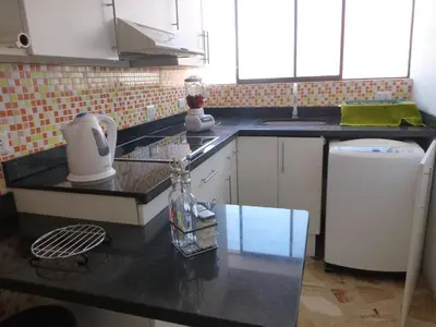 a kitchen with a counter top with a blender on it at MALECÓN BALTA 758 - Miraflores in Lima