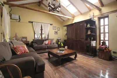 a living room with a couch and a coffee table at 