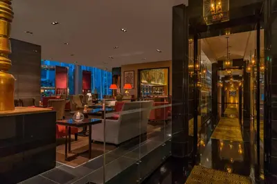 a restaurant with chairs and tables in a room at The Westin Lima Hotel & Convention Center in Lima