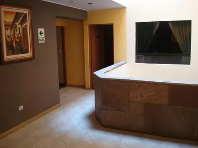 a bathroom with a large tub in a room at Hotel Bohemia in Lima