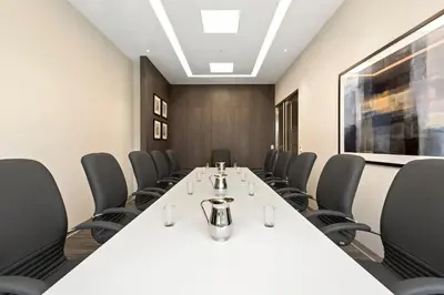 a conference room with a long table and chairs at Holiday Inn Express - Lima San Isidro by IHG in Lima