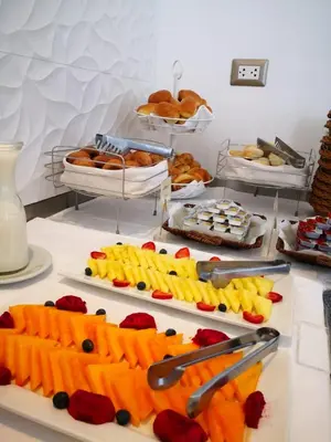 a buffet with many different types of food on display at Hotel Las Lomas in Lima