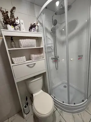 a bathroom with a shower and a toilet in it at Casa de Juan y Violeta in Lima