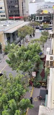 an overhead view of a city street with trees at Residencial Waldorf in Lima
