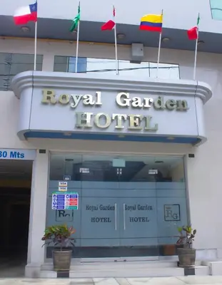a hotel with flags in front of a building at Royal Garden Hotel in Lima