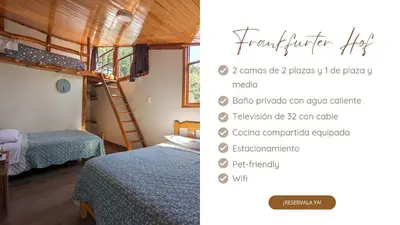 a screenshot of a bedroom with two beds in a room at FRANKFURTER HOF FAMILIAR Oxapampa in Oxapampa