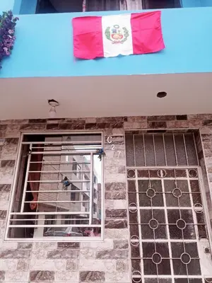 a flag of mexico sitting on top of a cage at Inti Hostel Airport in Lima
