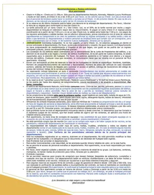 a page of a document with blue and red text at Suite en San Isidro-Frente al Supermercado Vivanda in Lima
