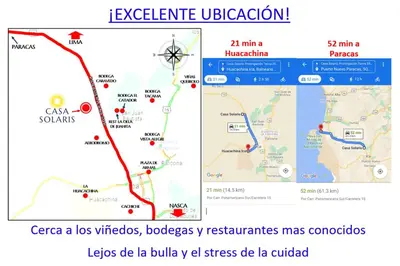 a screenshot of a map of ecuador at Casa Solaris in Ica