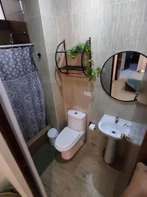 a bathroom with a toilet and a sink and a mirror at Hotel Kallma Adventures in Ica