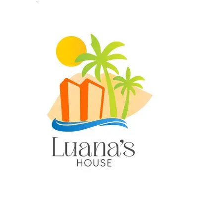 a tropical island with palm trees and a house at LUANA’S HOUSE in Ica