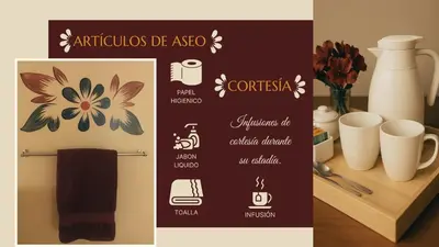 a sign for a coffee shop with cups and flowers at Casa Sucre Hostel Ayacucho in Ayacucho