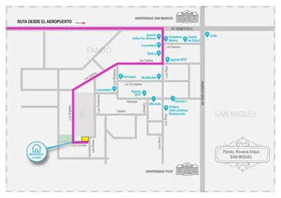 a map of the milwaukeelevard extension at Gorgeous Private Studio LIMA-Own Bathroom-Near Airport in Lima