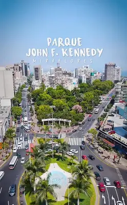 an aerial view of a city street with traffic at II Habitación Privada en Miraflores Central City in Lima