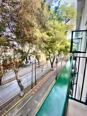 a view of a street from a window of a building at Amazing 2BR in Barranco in front of CENTRAL restaurant in Lima