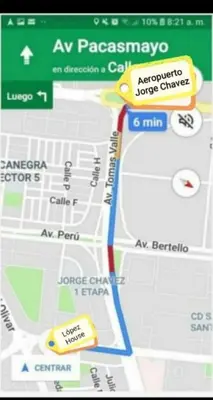 a close up of a map of a city at Lopez House in Lima